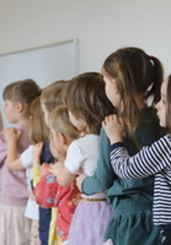 Na zdjęciu fragment warsztatów dla dzieci.