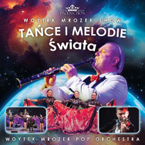 Baner promujący wydarzenie. Nazwa wydarzenia i zdjęcie artystów.