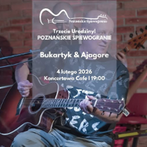 Baner promujący wydarzenie. Nazwa wydarzeania i zdjęcie osoby artystycznej.