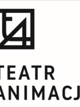 Na białym tle czarne logo Teatru Animacji w Poznaniu.