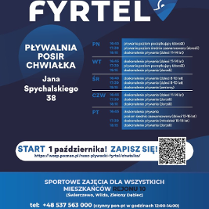 Na plakacie widać harmonogram zajęć oraz QR Code odsyłający do formularza zapisowego na zajęcia. Ponadto widoczne są dane kontaktowe, logo projektu oraz informacja do kogo skierowane są zajęcia.