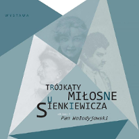 Trójkąty w różnych odcieniach turkusu, w tle trzy sylwetki, m.in. Michała Wołodyjowskiego.