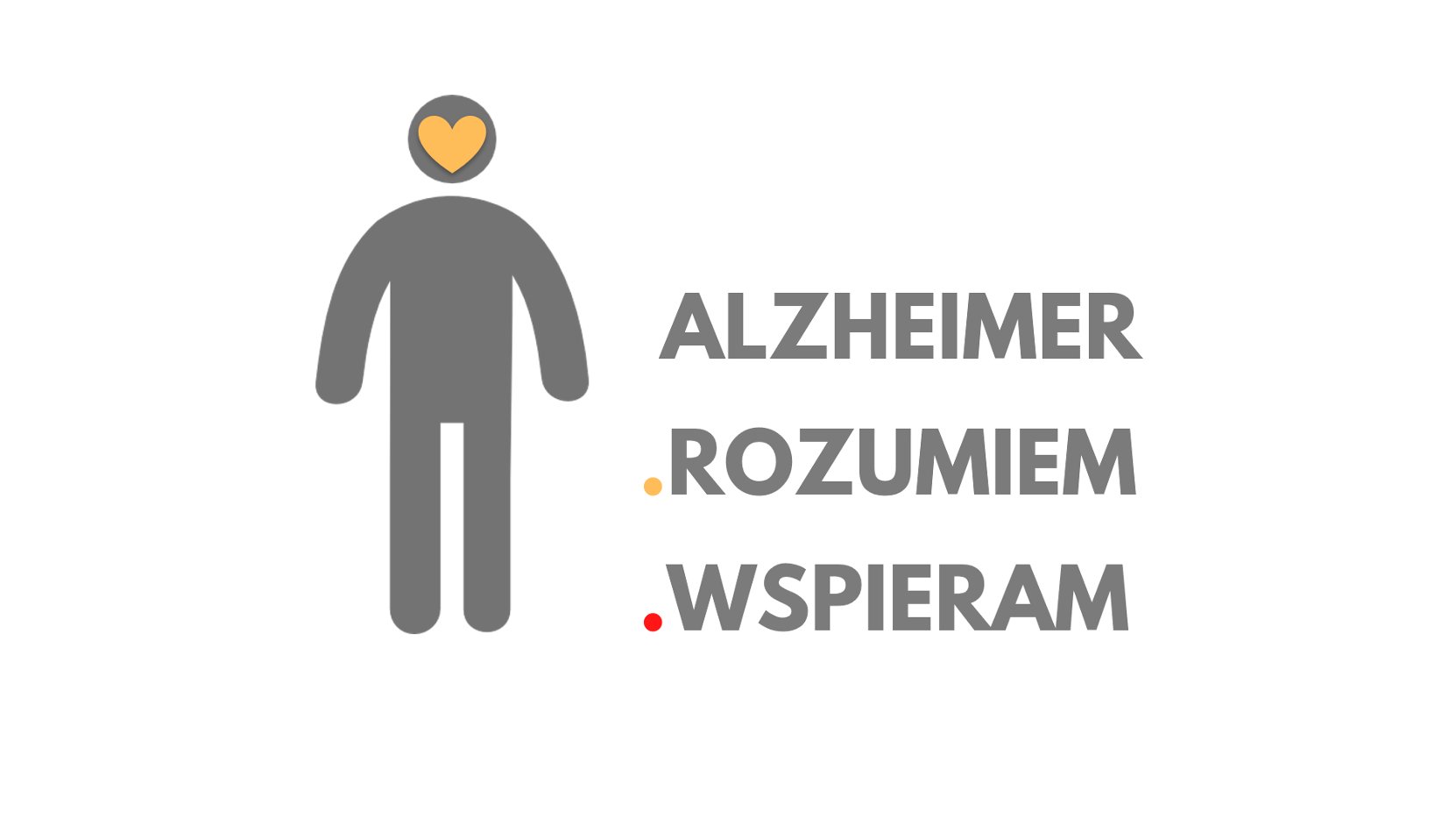 Na białym tle z lewej strony szara grafika z ikoną oznaczającą człowieka po prawej stronie napis: Alzheimer poniżej napis:.rozumiem,poniżej napis.wspieram - grafika artykułu