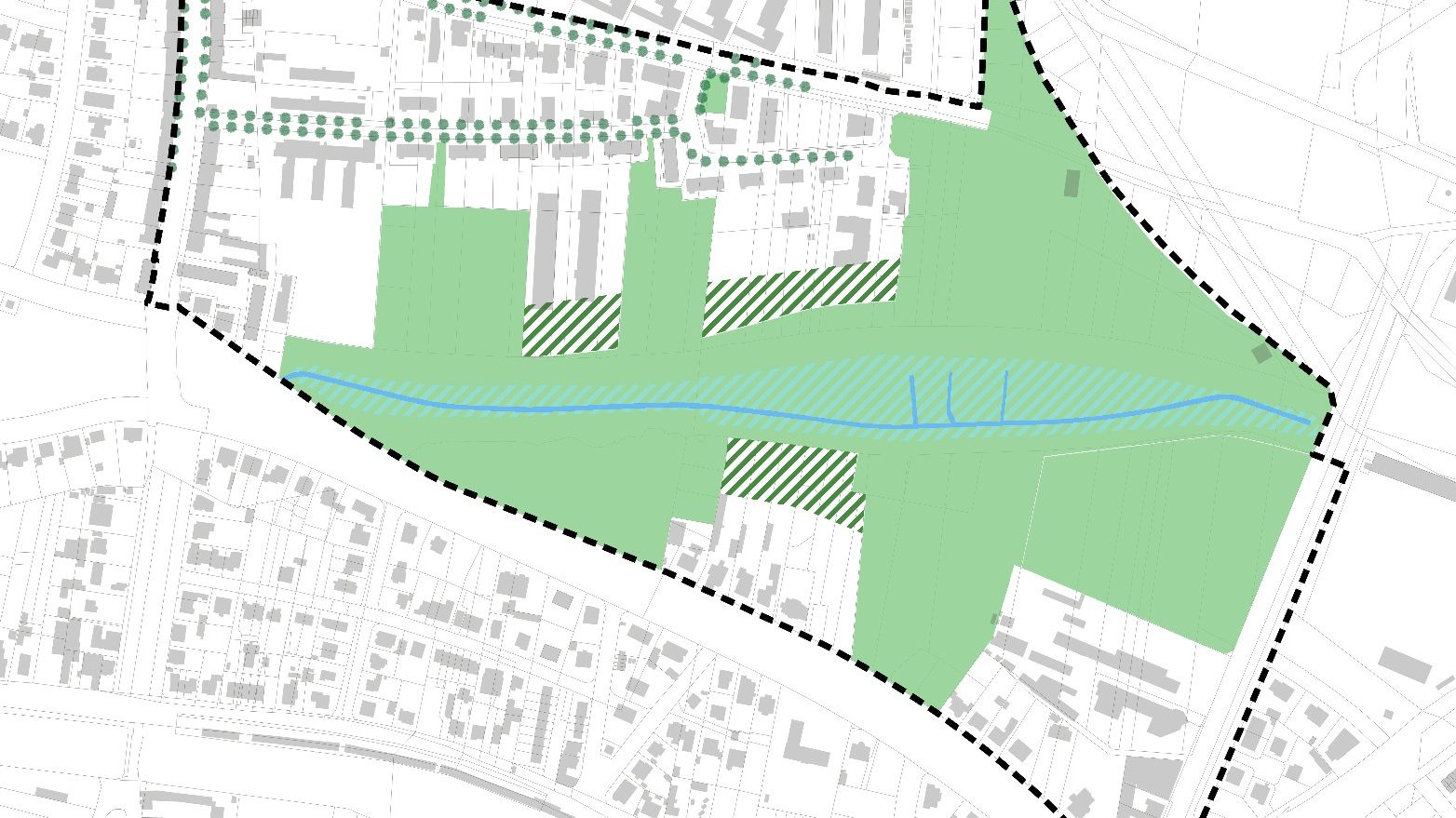 Na zdjęciu grafika przedstawiająca obszar objęty planem zagospodarowania miejscowego