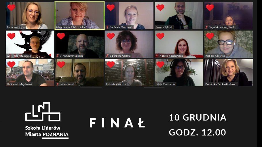 Grafika przedstawia screen z ekranu komputera. Widać na nim zdjęcia uczestników rozmawiających za pośrednictwem platformy zoom. - grafika artykułu