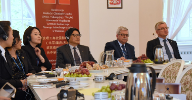 Spotkanie przedstawicieli chińskich uczelni z prezydentem Jackiem Jaśkowiakiem