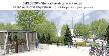 Wizualizacje projektu "Cyklostop" - stanica
