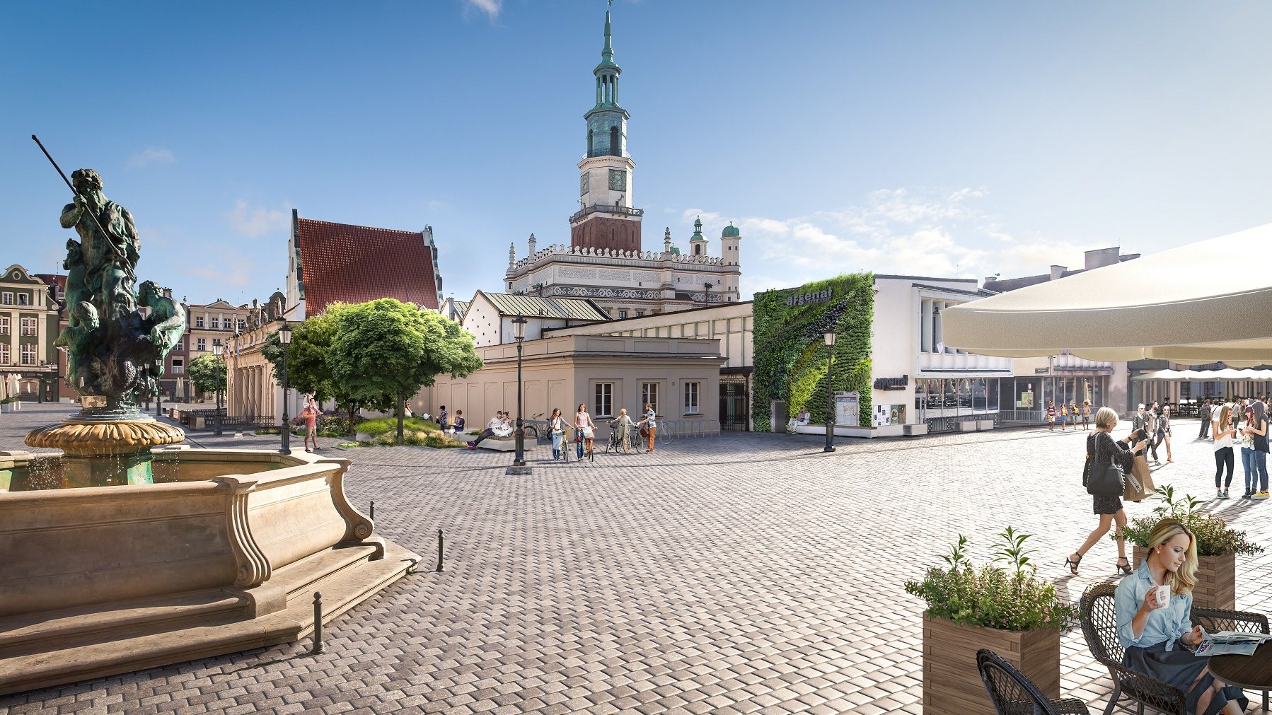 Poglądowe wizualizacje rewitalizacji płyty Starego Rynku