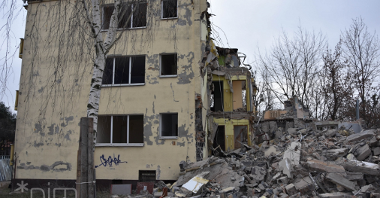 Wyburzenia budynków na trasie tramwaju na Naramowice fot. PIM