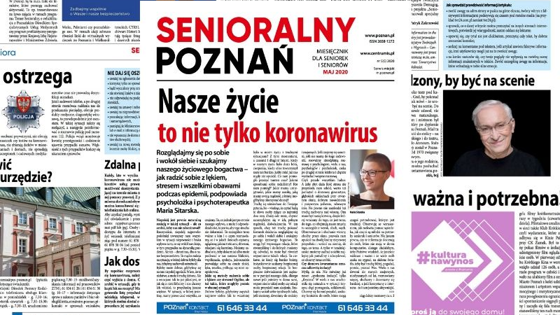 Majowy "Senioralny Poznań" można przeczytać w wersji elektronicznej