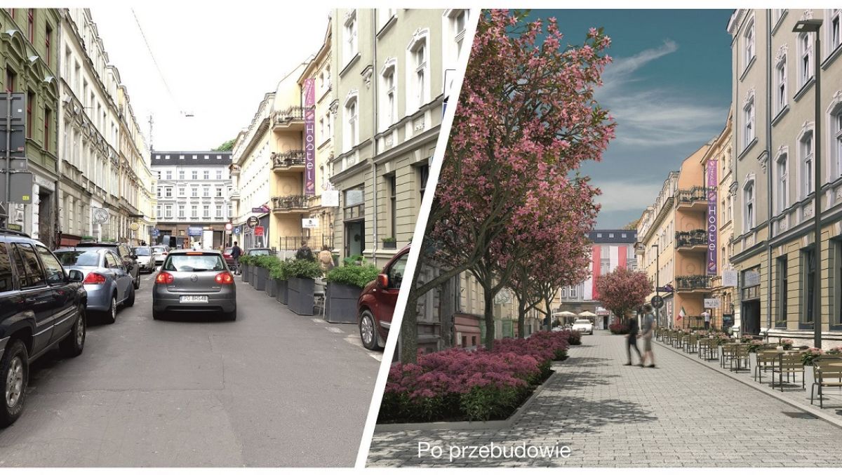 Ulica Kwiatowa na odcinku od ul. Półwiejskiej do ul. Rybaki z zatłoczonej samochodami przestrzeni stanie się zielonym pieszym traktem - grafika artykułu