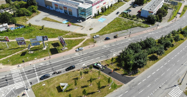 Na zdjęciu widać skrzyżowanie ulic Naramowickiej i Serbskiej wykonane z góry