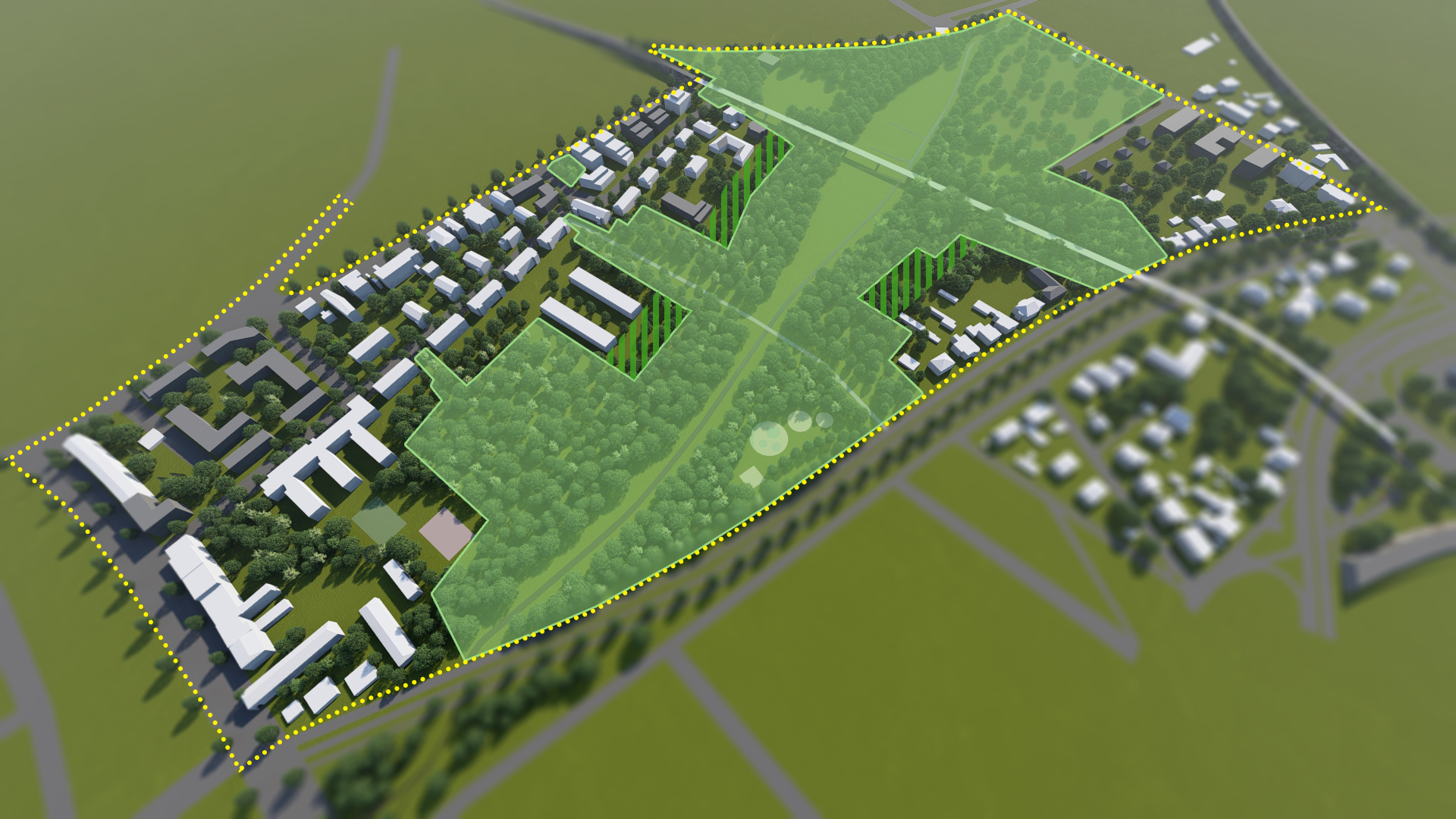 Na zdjęciu grafika przedstawiająca obszar objęty planem zagospodarowania miejscowego - grafika artykułu