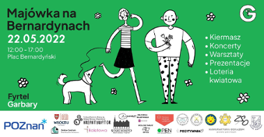 Plakat zapowiadający wydarzenie. Widać na nim rysunek kobiety z psem oraz mężczyzny, a także informacje o wydarzeniu.