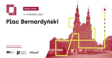 Grafika: utrzymane w czerwonej tonacji zdjęcie placu Bernardyńskiego, obok najważniejsze informacje o wydarzeniu