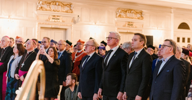 Na zdjęciu uczestnicy inauguracji, w tym Jacek Jaśkowiak, prezydent Poznania i jego zastępca, Mariusz Wiśniewski