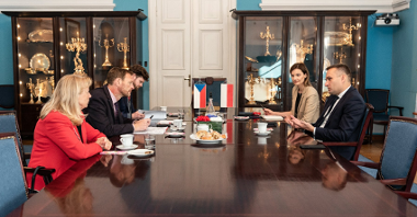 Galeria zdjęć przedstawia wizytę ambasadora Czech w Urzędzie Miasta Poznania.