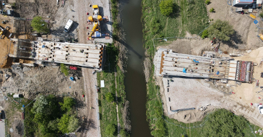 Galeria zdjęć z postępu pracy przy budowie mostów Berdychowskich