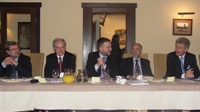 Od lewej: Lech Dymarski, Adam Szejnfeld, Marek Woźniak, Piotr Florek oraz Ryszard Grobelny.