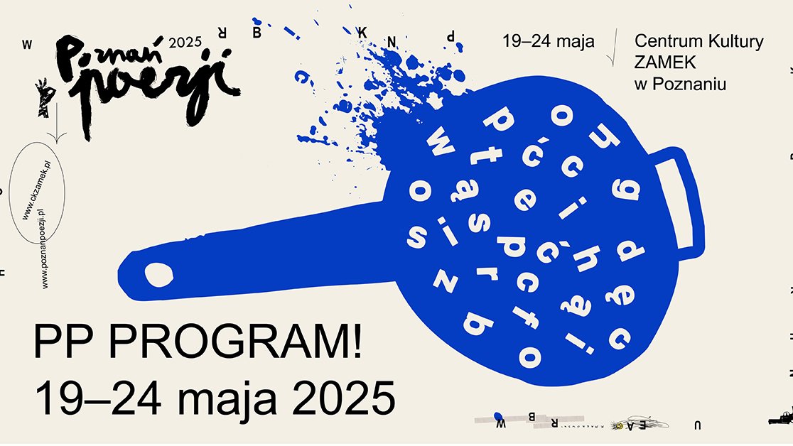 Plakat z informacjami o wydarzeniu Poznań Poetów