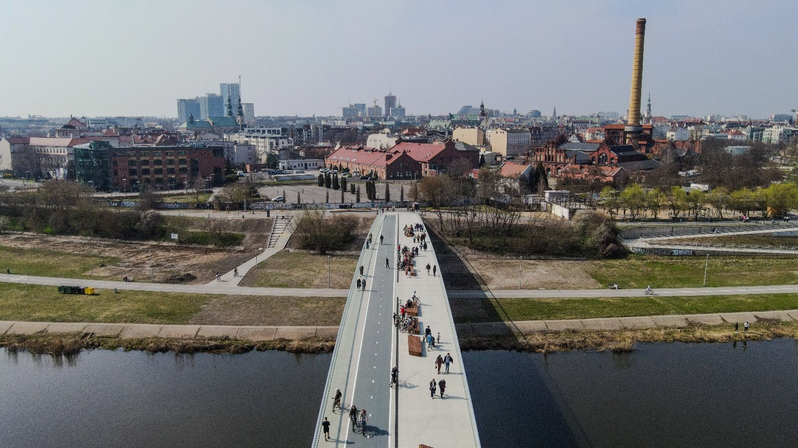 Na zdjęciu mosty Berdychowskie widziane z lotu ptaka