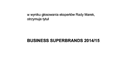 Certyfikat Business Superbrands