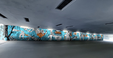 Projekt muralu, który w najbliższym czasie pojawi się w tunelu pod ul. Niestachowską fot. POSiR