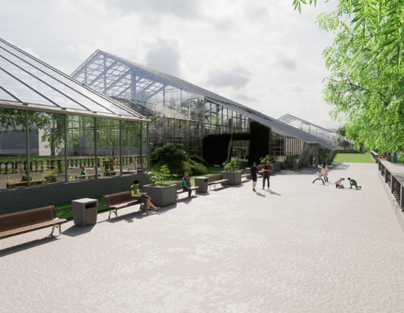 Poglądowa wizualizacja Palmiarni Poznańskiej po modernizacji