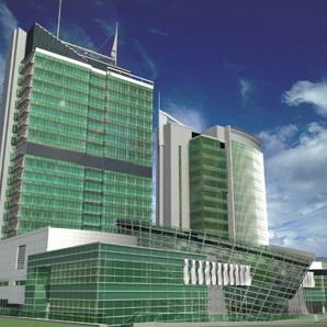 WMUROWANIE KAMIENIA WĘGIELNEGO POD ANDERSIA TOWER