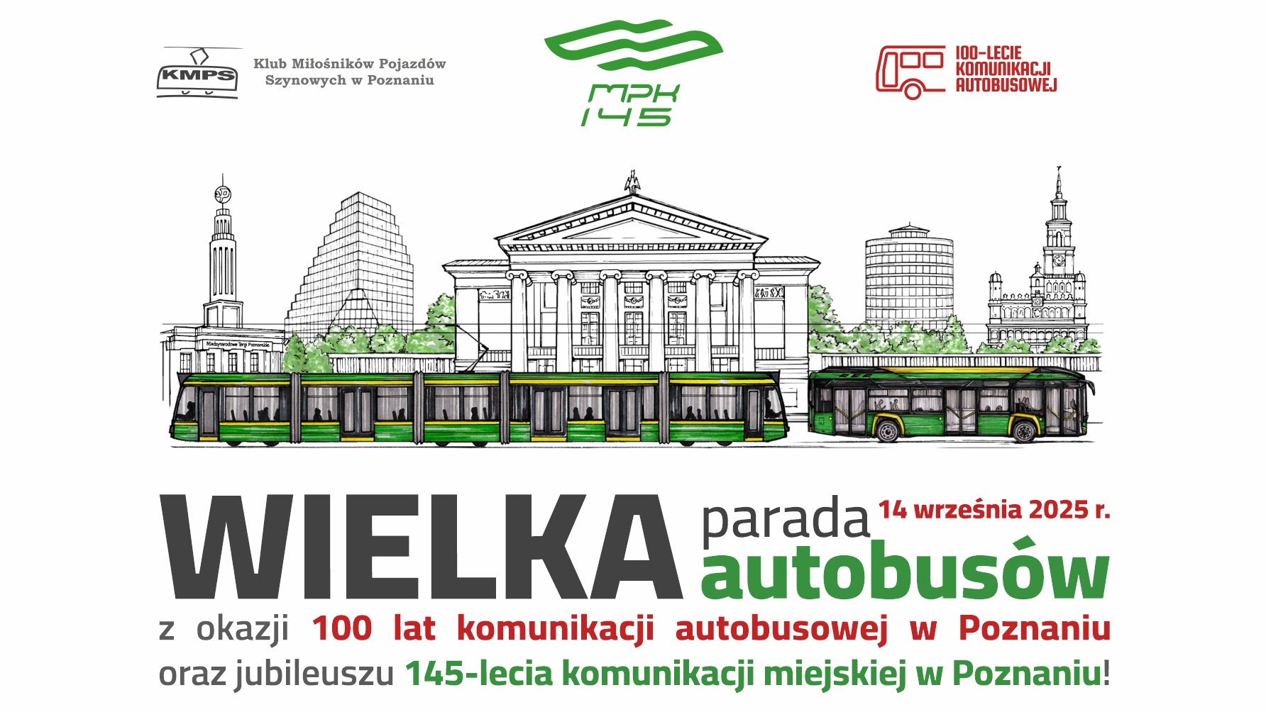 У неділю вулицями Познані проїде парад із понад 30 автобусів - від історичних моделей десятирічної давності до найсучасніших низькоемсійних транспортних засобів.