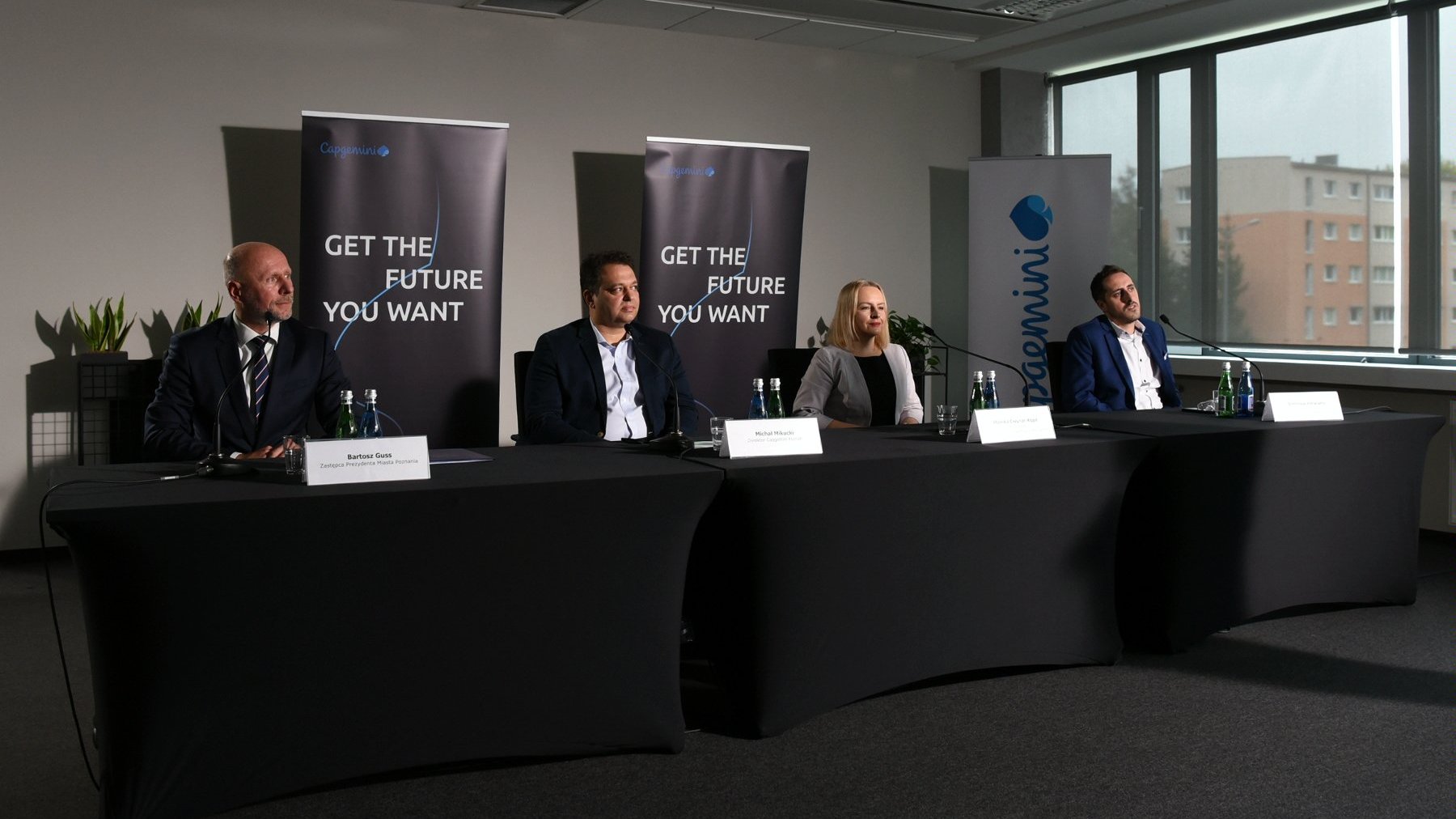 Bartosz Guss, the Deputy Mayor during an official press conference on the occasion of the 5th anniversary of Capgemini in Poznań