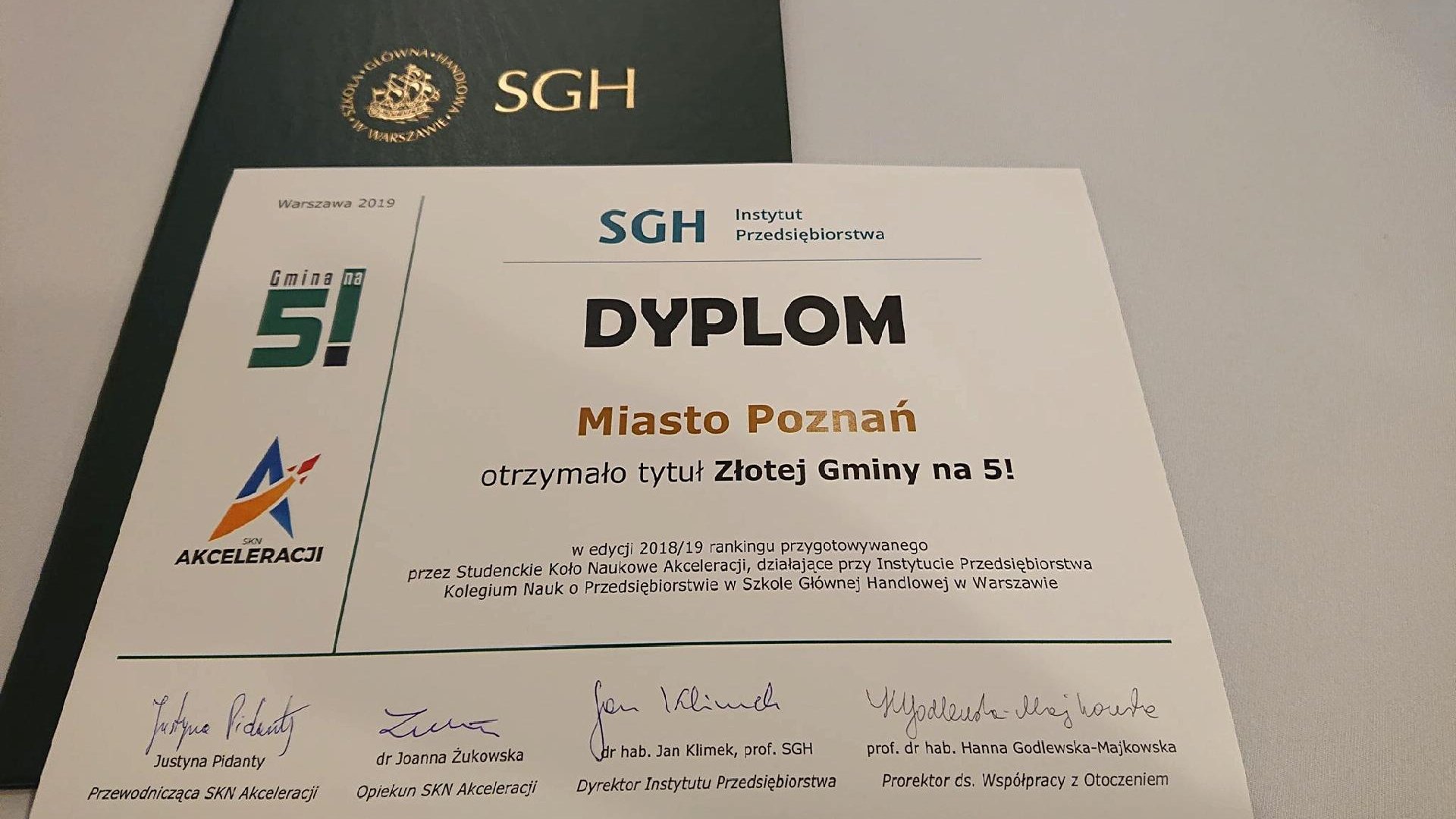 Dyplom Gmina na 5!