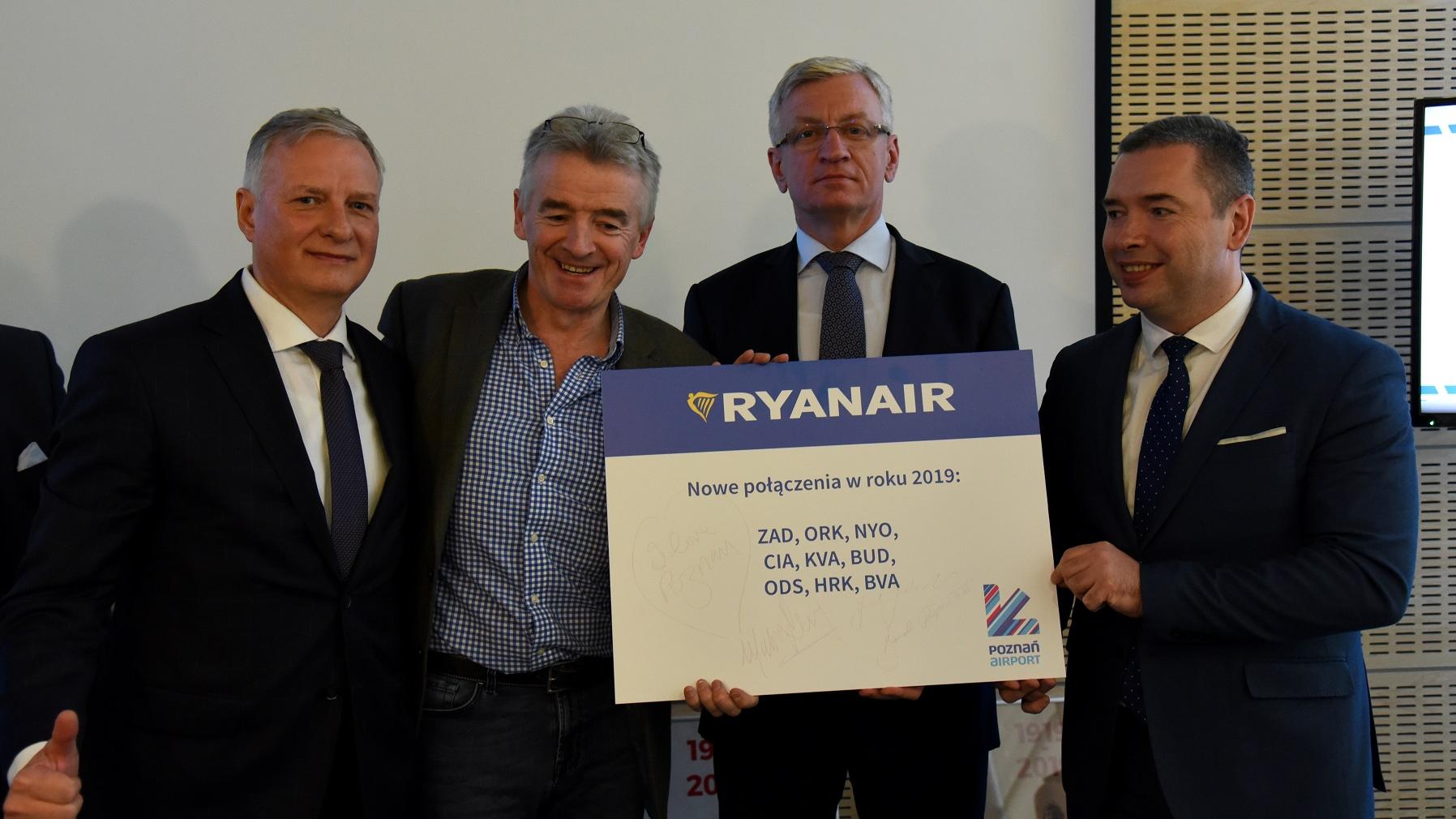 W tym roku Ryanair uruchomi nowe połączenia lotnicze z Poznania - grafika artykułu
