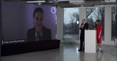 Nagrodę podczas gali online odebrała Katja Lożina, Dyrektor Biura Obsługi Inwestorów