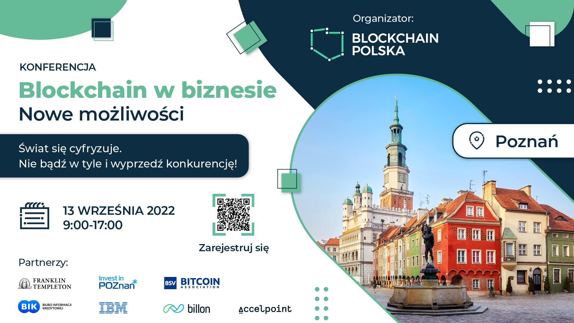 Pierwsza konferencja blockchain w Polsce odbędzie się w Poznaniu 13 września - grafika artykułu
