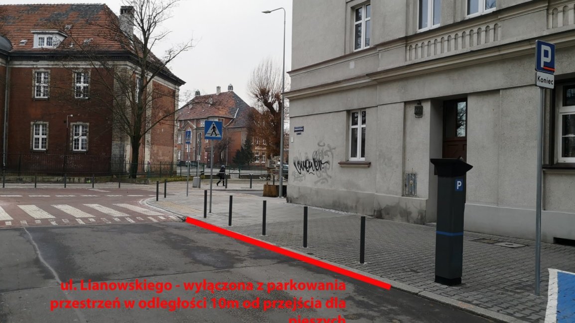 Parkowanie 10 metrów od przejść dla pieszych i skrzyżowań