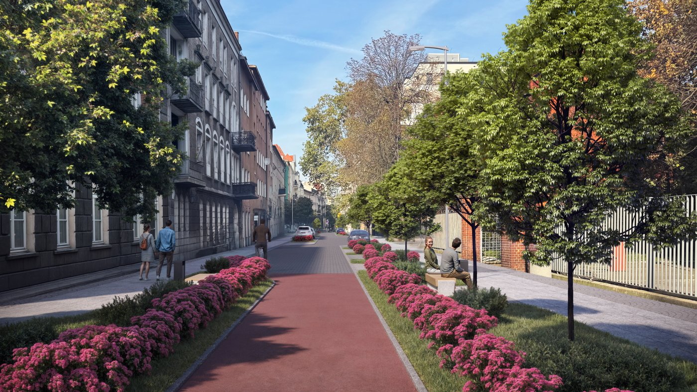 Poglądowa wizualizacja ul. Wawrzyniaka po zmianach