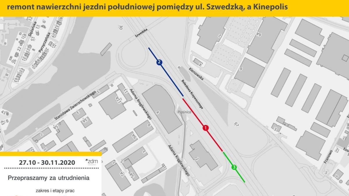 Remont nawierzchni ul. Krzywoustego - grafika artykułu