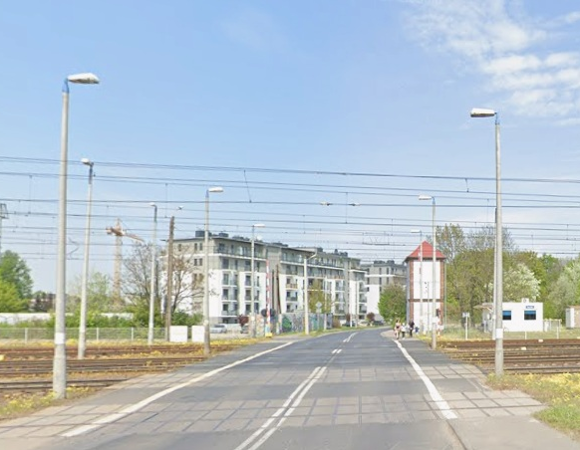 Zdjęcie przejazdu kolejowego w ciągu ul. Krańcowej