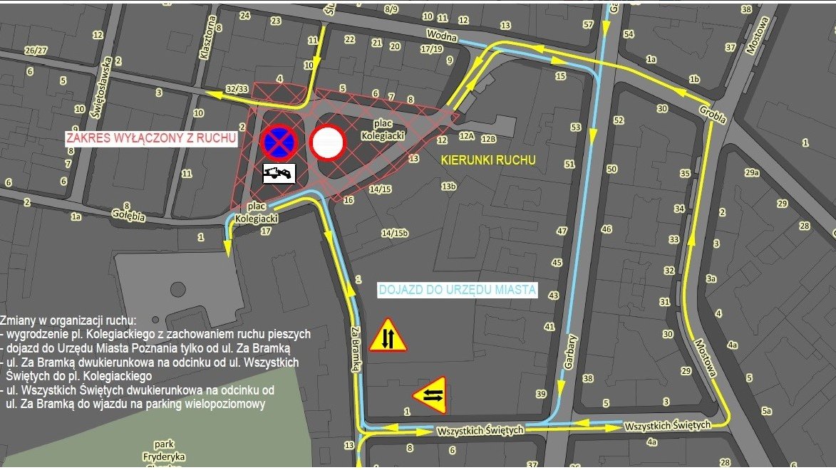 Plac Kolegiacki_organizacja ruchu