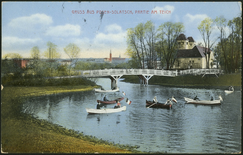 Zdjęcie z parku Sołackiego było świetną pamiątką z Poznania (pocztówka z 1913 r.), fot. ze zbiorów Marcina Nowakowskiego/cyryl.pl - grafika artykułu