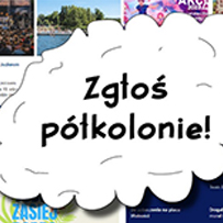 Rysunkowe słońce z napisem po środku "złoś swoją półkolonię".