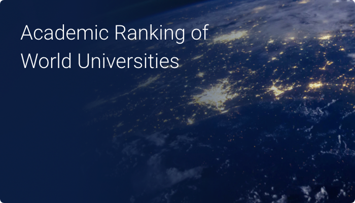 against the backdrop of the globe, the inscription Academic Ranking of World Universities, information about the ranking included in the description