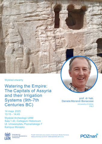 on a background depicting historic walls a photo of a man and information about the lecture, which was also included in the content of the lecture information