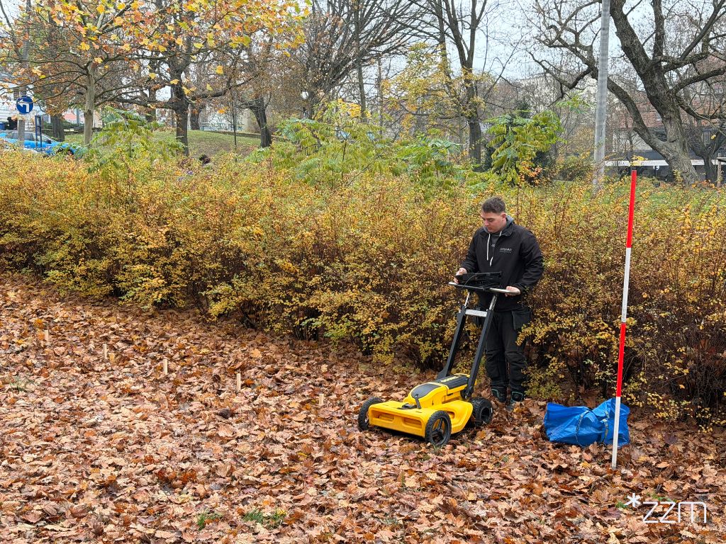 Badania georadarem w Parku Wieniawskiego