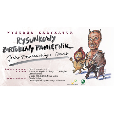 Baner: lew, byk i dzik z ludzkimi głowami.