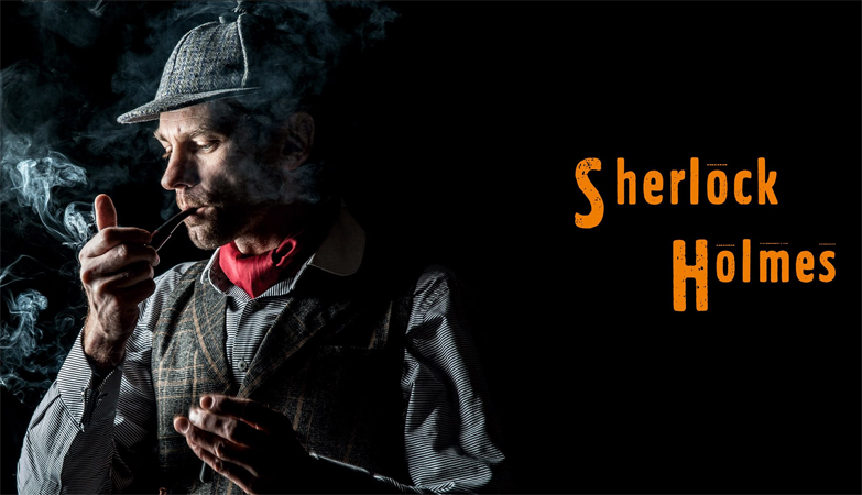 Baner: Sherlock Holmes z fajką