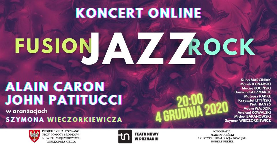Na banerze tytuł koncertu i informacje o jego terminie.