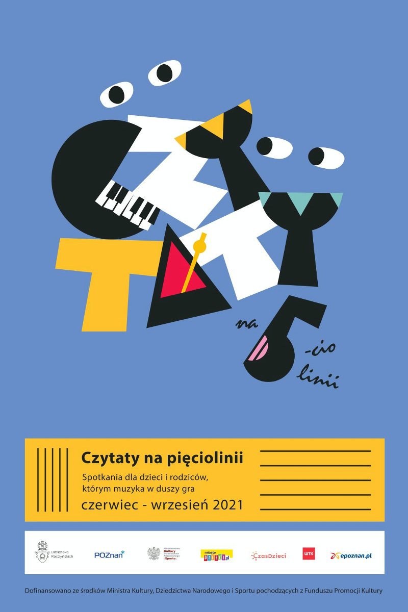 Na niebieskim tle napis "Czytaty".