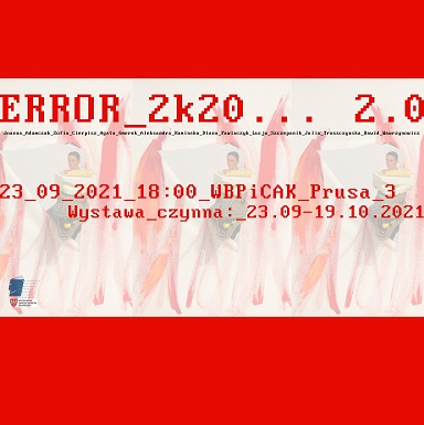 Baner z nazwą i datami trwania wystawy.